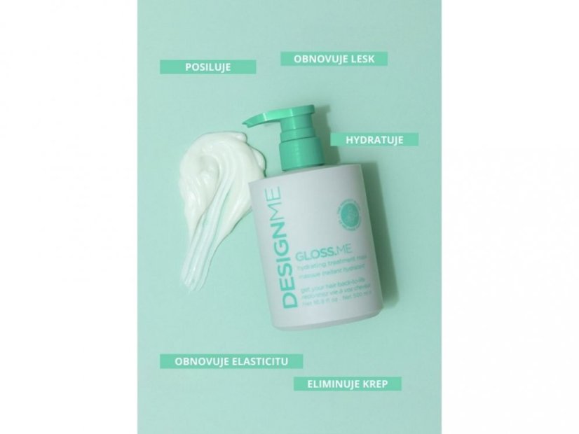 DESIGNME hydratační maska - Gloss.ME Hydrating Mask 500 ml
