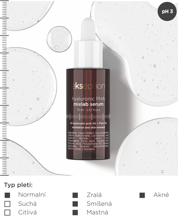 EKSEPTION hyaluronové sérum pro obnovu pleti - PHA 75 ml