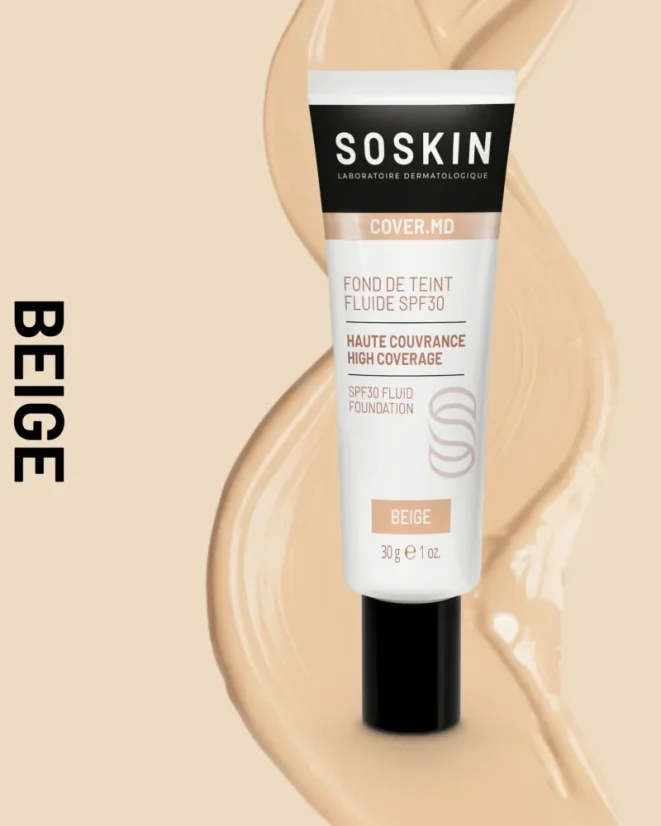 SOSKIN fluidní make-up Fluid SPF30 Beige 30g