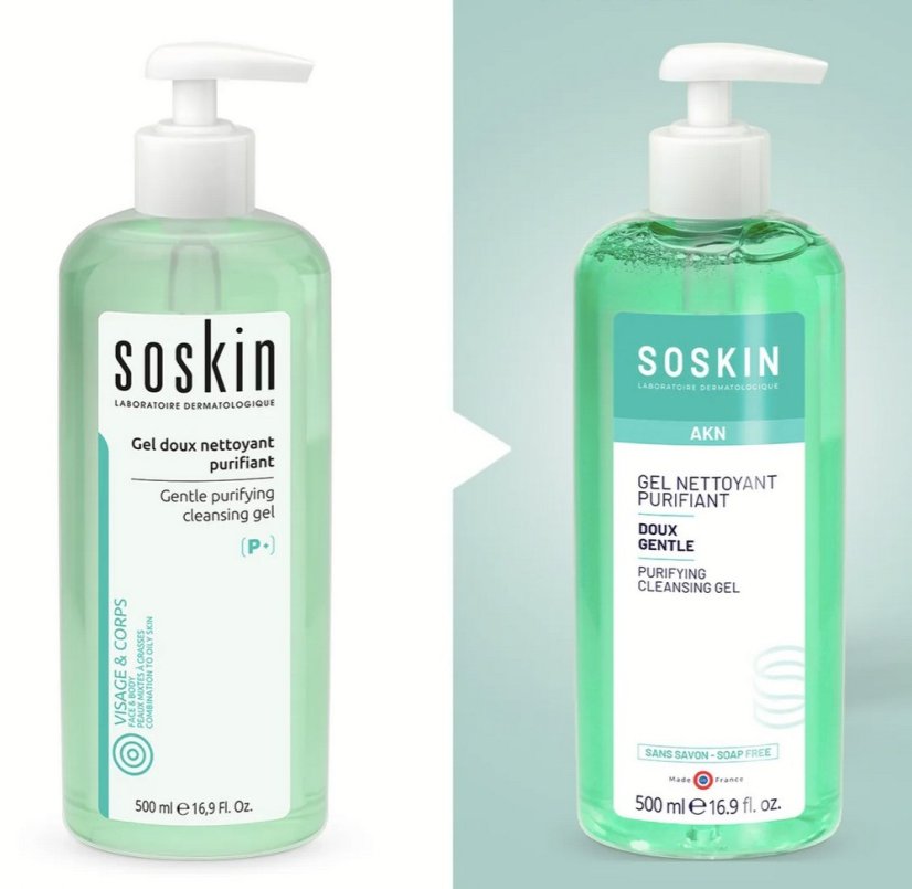 SOSKIN-PARIS čistící gel pro mastnou pleť - Purifying Gel 500 ml