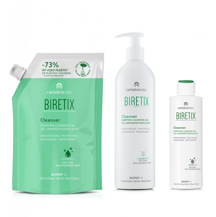 BIRETIX čistící gel pro mastnou pleť - CLEANSER 400 ml
