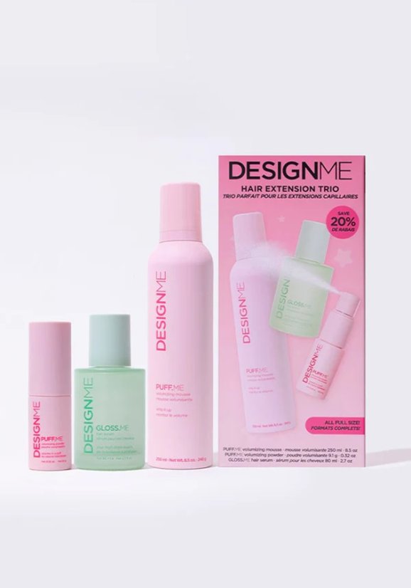 DESIGNME sada pro objem a lesk vlasů - Hair Extension Trio