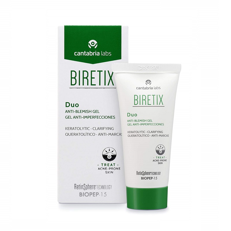 BIRETIX - čistící a exfoliační gel na pleť s akné DUO 30 ml