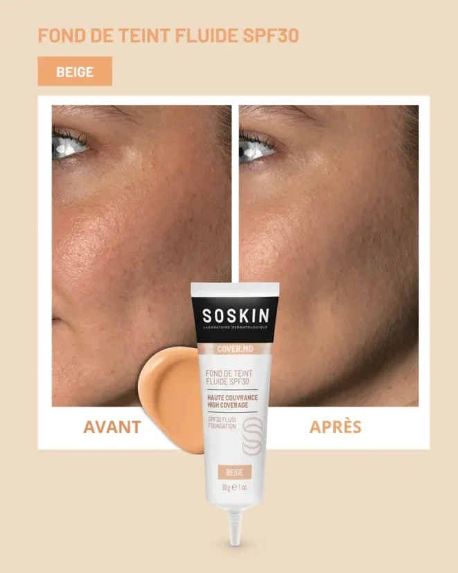SOSKIN fluidní make-up Fluid SPF30 Beige 30g